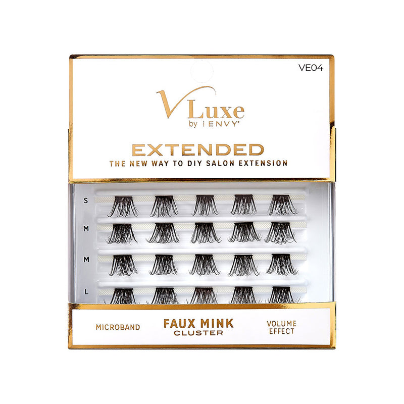 V Luxe Extended Faux Mink Cluster Lashes #VE04