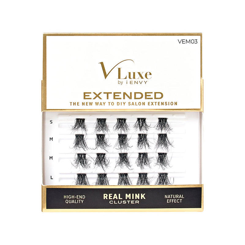V Luxe Extended Real Mink Cluster Lashes #VEM03