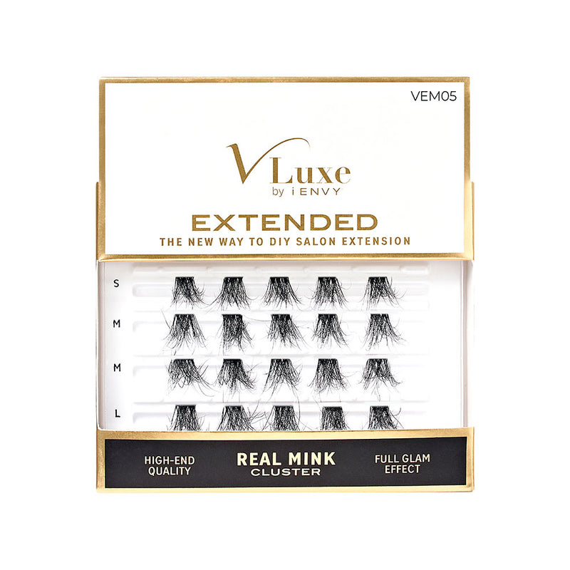 V Luxe Extended Real Mink Cluster Lashes #VEM05