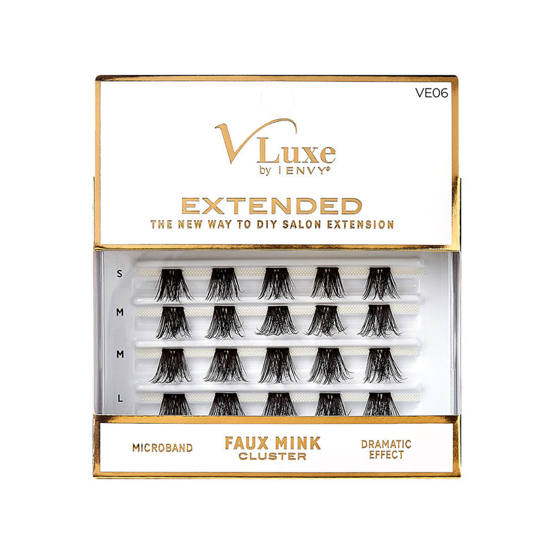 V Luxe Extended Faux Mink Cluster Lashes #VE06