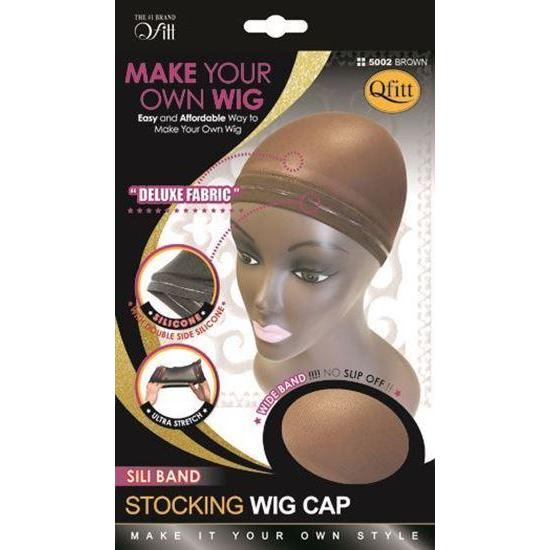 Qfitt Sili Band Stocking Wig Cap - #5002 Brown