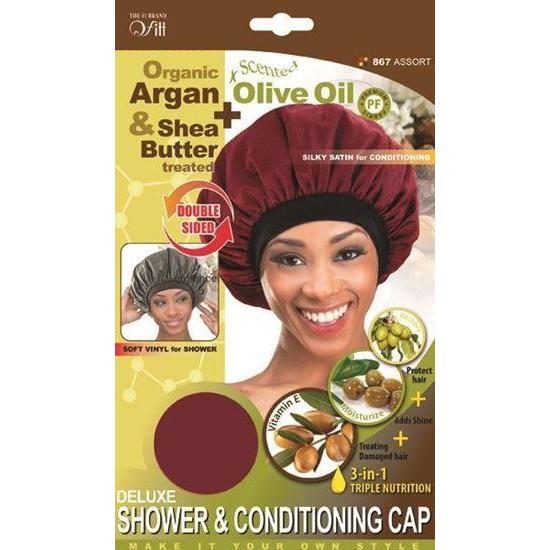 Qfitt 3 in 1 Oil Infused Deluxe Shower & Conditioning Cap 867 Beauty