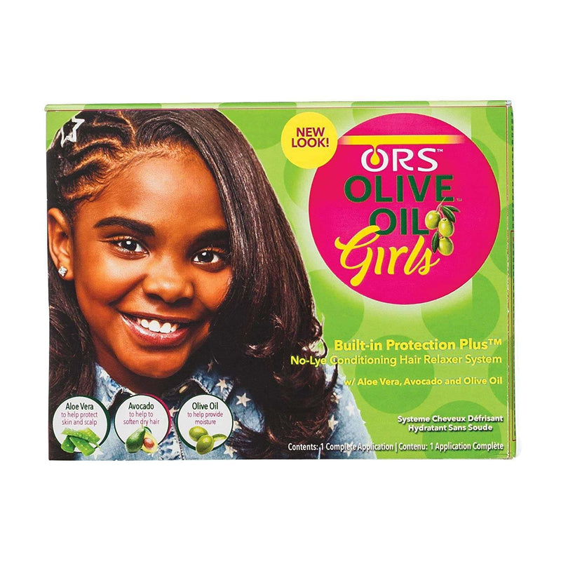Ors Olive Oil Girls Hair Relaxer System, No Lye Conditioning, Built In Protection Plus, Formulated For Girls