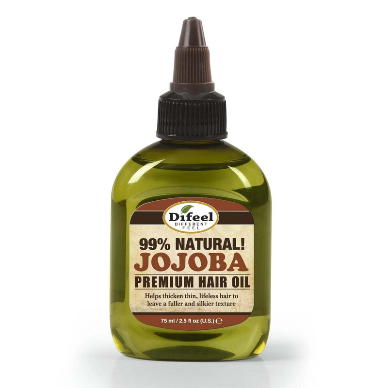 Difeel 99% Natural Jojoba Premium Hair Oil, 2.5 Oz