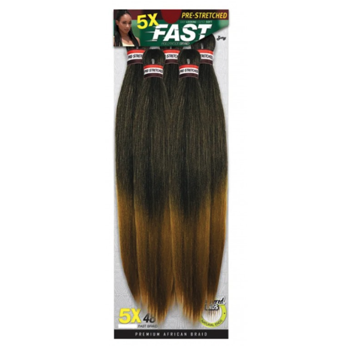 Zury 5X PACK Feather Ends Pre-Stretched Fast Hollywood Braid 48"