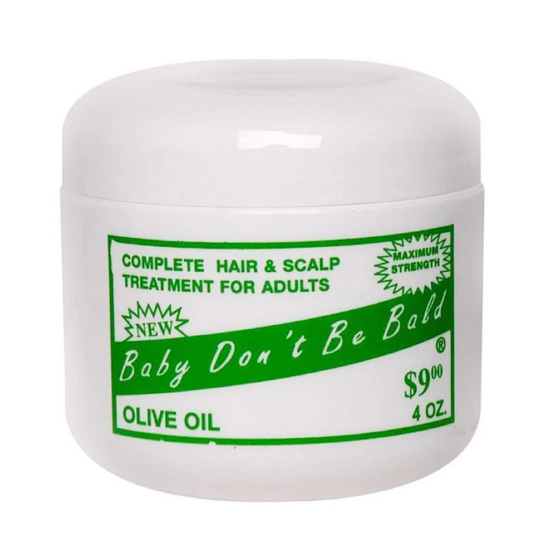 Baby Don't Be Bald Complete Scalp Nourishment For Adults with Olive Oil Maximum Strength, 4 Oz.