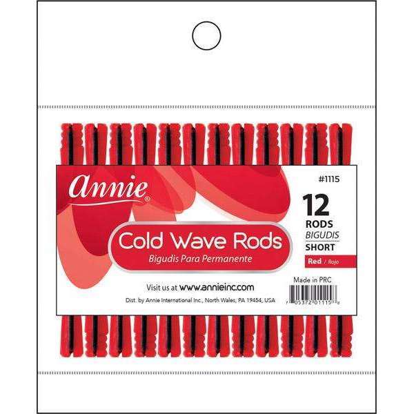 Annie Cold Wave Rod Short 12Ct Red #1115