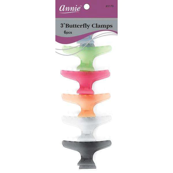 Annie Butterfly Clamps 3In 6Ct #3179