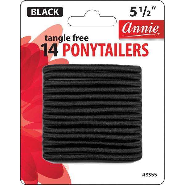 Annie No Tangle Ponytailers 5 1/2In 14ct Black #3355