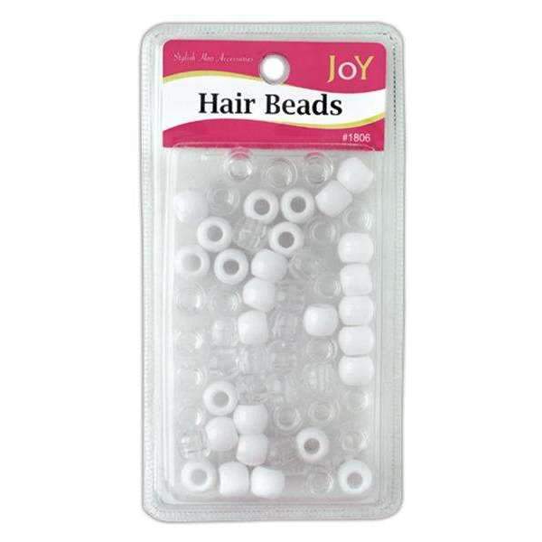 Joy Big Round Beads Large Size 60Ct White and Clear - #1806
