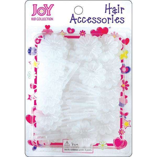 Joy Hair Barrettes 10Ct Frosted Clear #16303