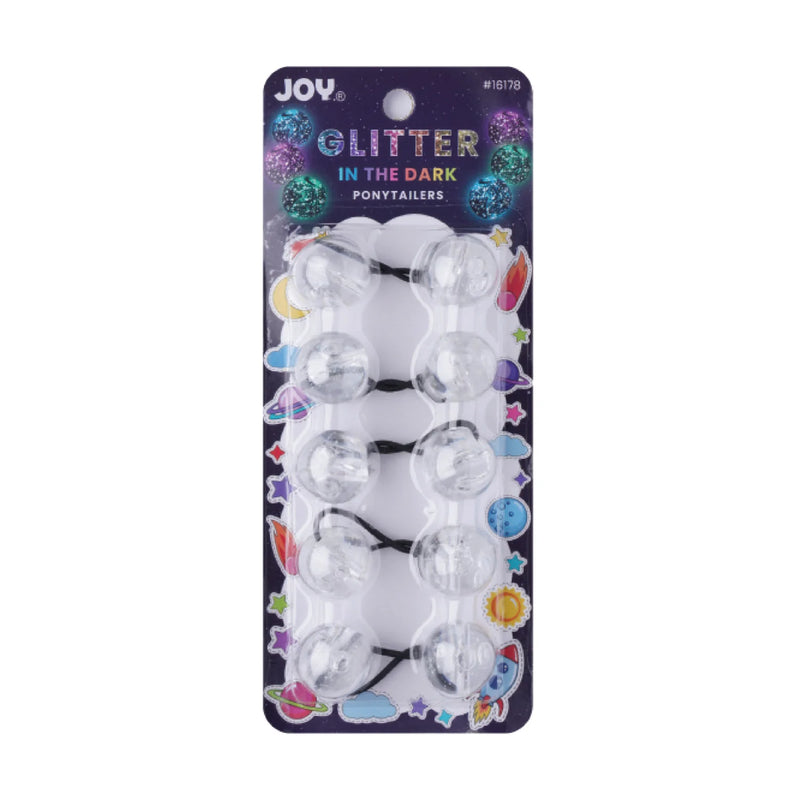 Joy Twin Beads Ponytailer 25mm 5ct Glitter Glow #16178