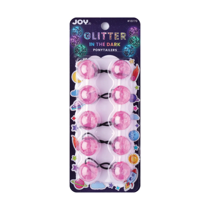 Joy Twin Beads Ponytailer 25mm 5ct Glitter Glow #16179