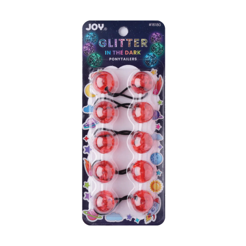 Joy Twin Beads Ponytailer 25mm 5ct Glitter Glow #16180