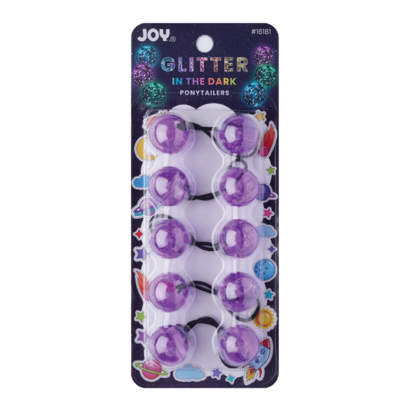 Joy Twin Beads Ponytailer 25mm 5ct Glitter Glow #16181