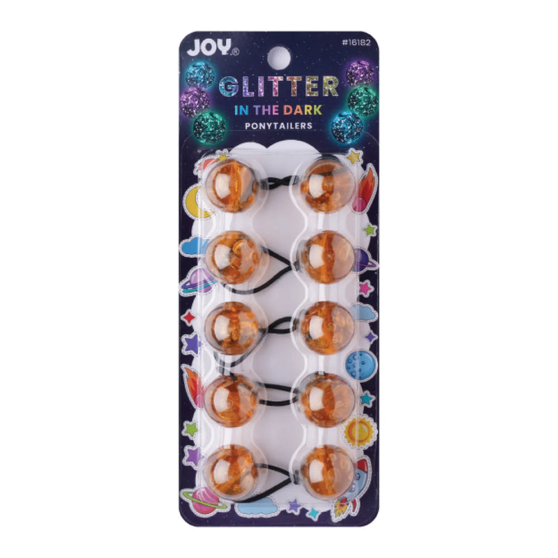 Joy Twin Beads Ponytailer 25mm 5ct Glitter Glow #16182