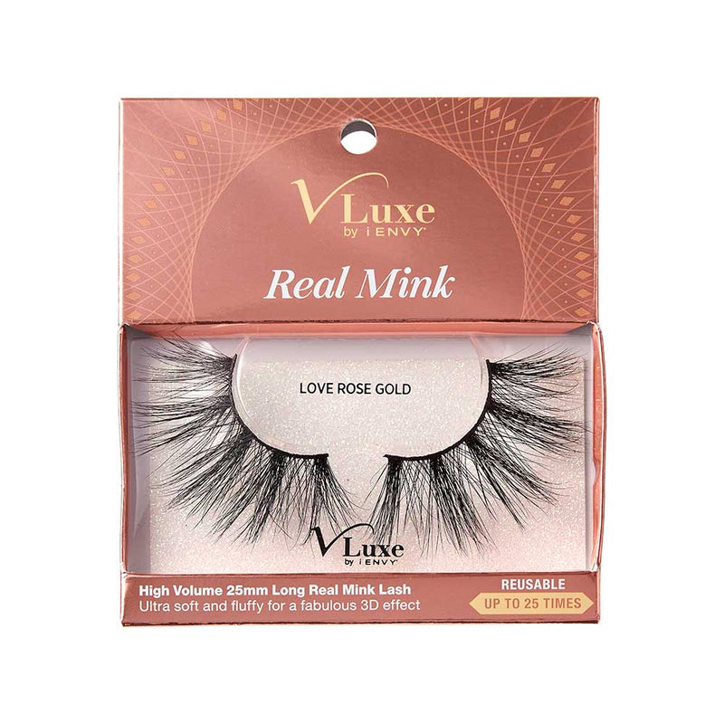 V Luxe Real Mink Lashes "Love Rose Gold" #VLEC06