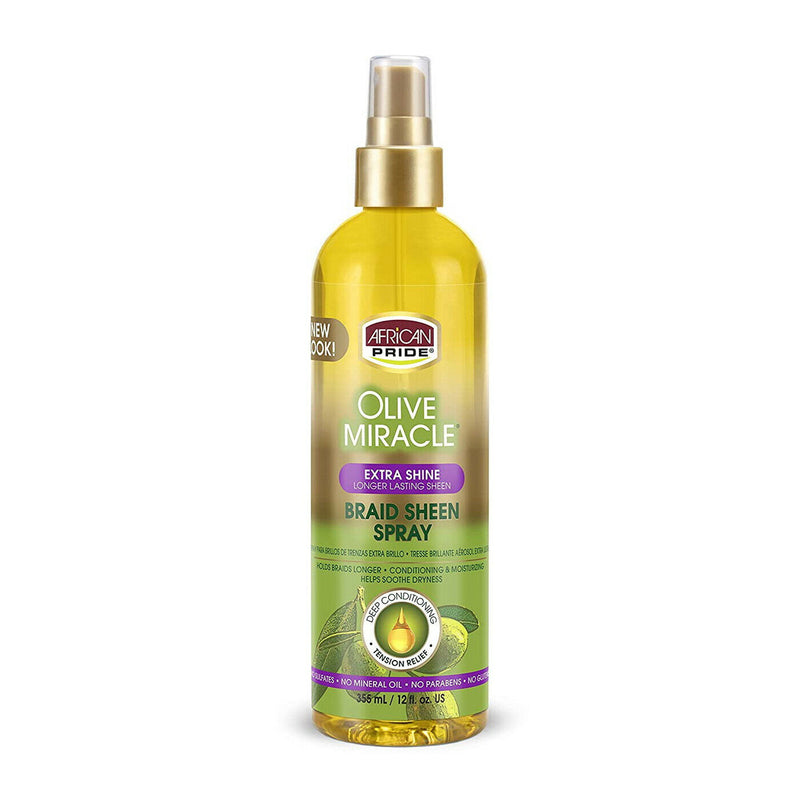 African Pride Braid Sheen Spray Olive 12oz