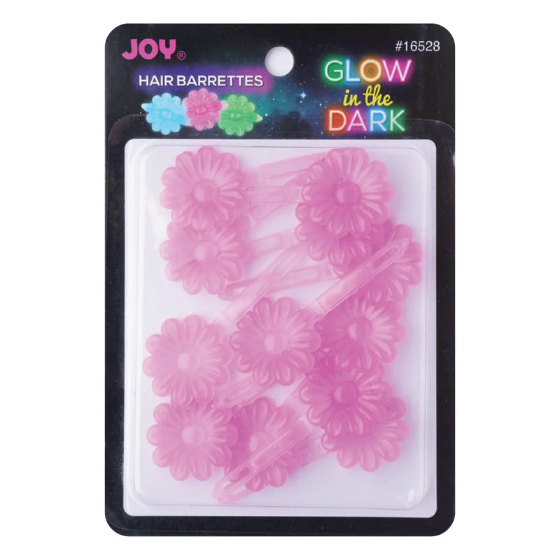 Joy Barrettes Glow-in-the-Dark Pink Daisy #16528