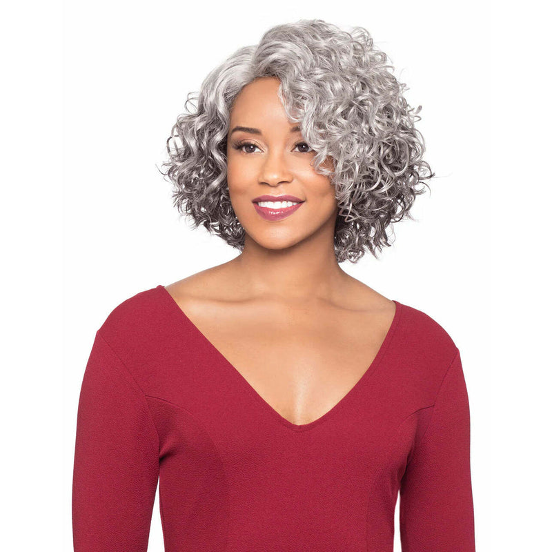 Foxy Silver Synthetic Natural J Part Lace Wig - MARTINA