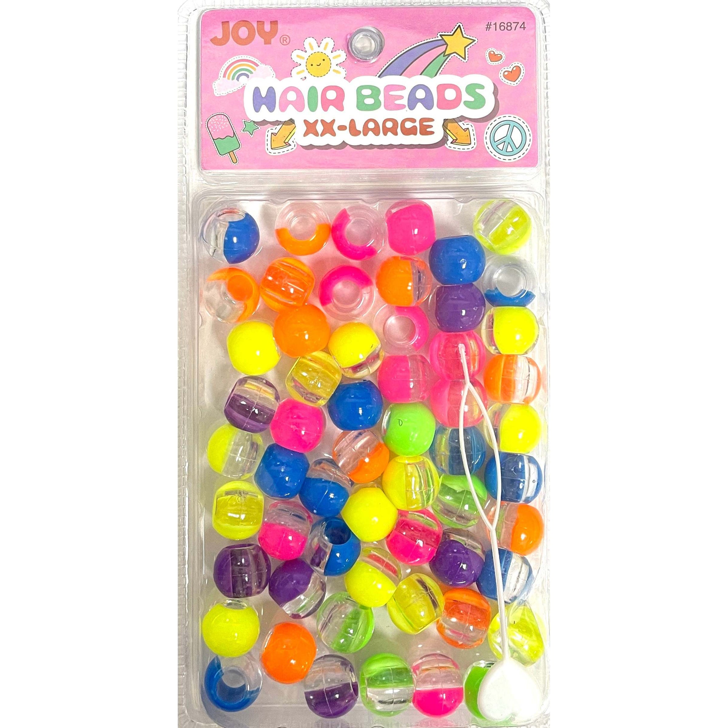 Joy Large Hair Beads 240Ct Pink & Clear