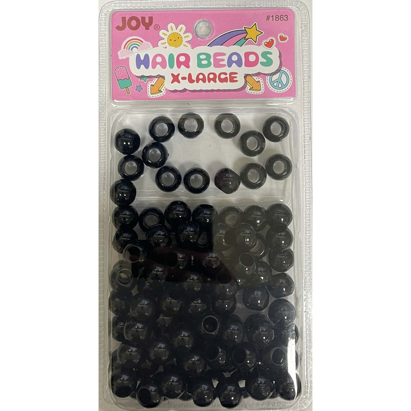 Joy Round Plastic Beads X-Large BLACK  #1863