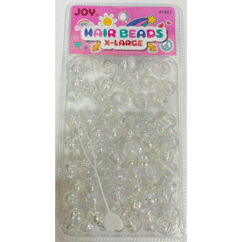 Joy Round Plastic Beads X-Large Clear Pearl #1867