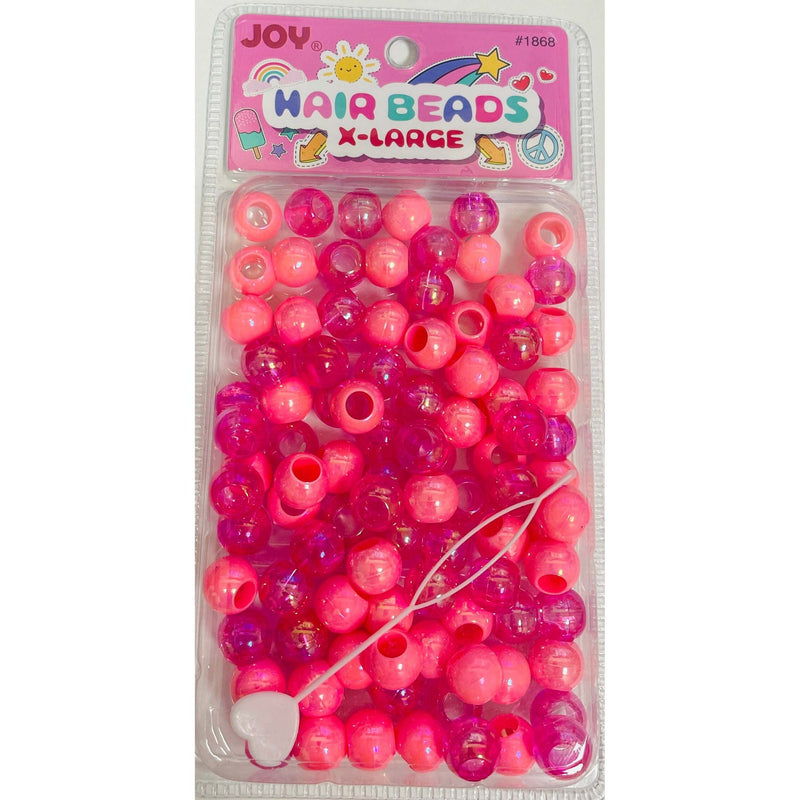 Joy Round Plastic Beads X-Large Assorted Pink #1868