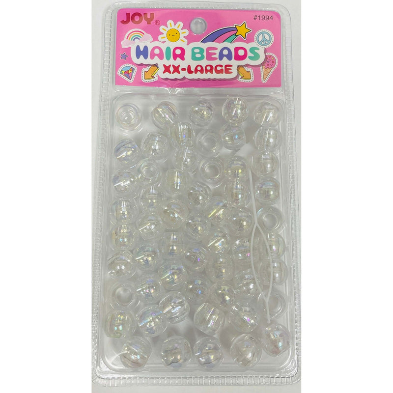 Joy Round Plastic Beads XX-Large 60ct Clear Pearl #1994