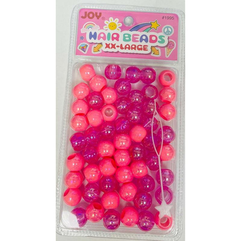 Joy Round Plastic Beads XX-Large 60ct Assorted Pearl Pink #1995