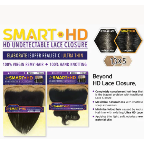 Harlem 125 Hh: Super Smart-Hd Lace Closure-13x5 STRAIGHT 12"