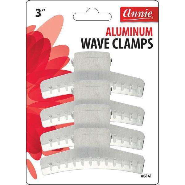 Annie Aluminum Wave Clamps 3 Inch 4Ct #3141