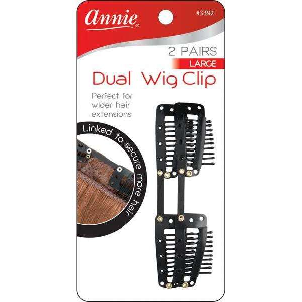 Annie Dual Wig Clip Large Two Pairs #3392