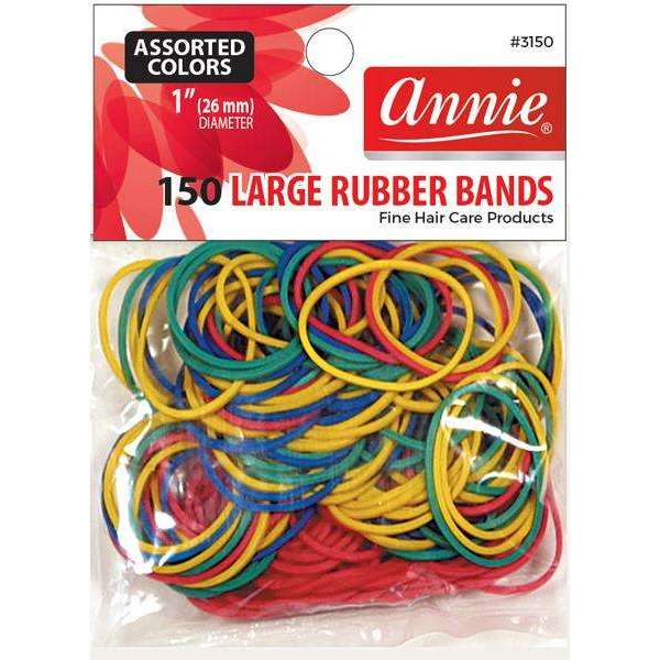 Annie Rubber Bands L 150Ct Asst Colors #3150