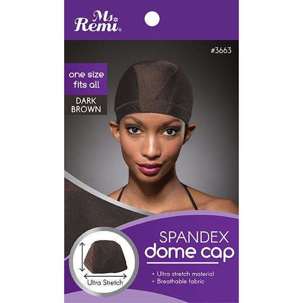 Ms. Remi Spandex Dome Cap Dark Brown #3663