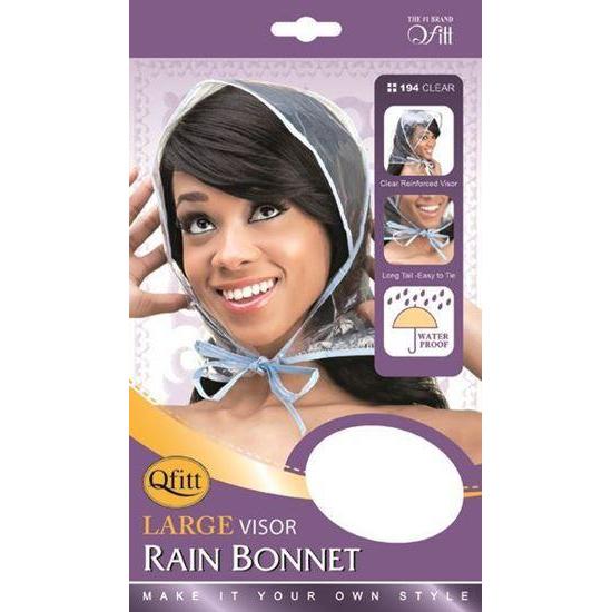 Qfitt Large Visor Rain Bonnet #194 Clear
