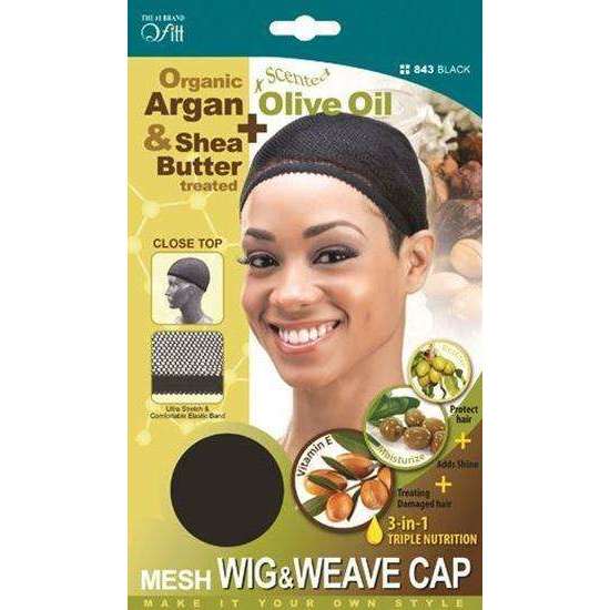 Qfitt 3 in 1 Oil Infused Closed Top Mesh Wig & Weave Cap #843