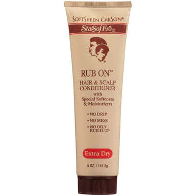 Softsheen Carson Sta Sof Fro Rub On Hair & Scalp Conditioner, Extra Dry, 5 Oz