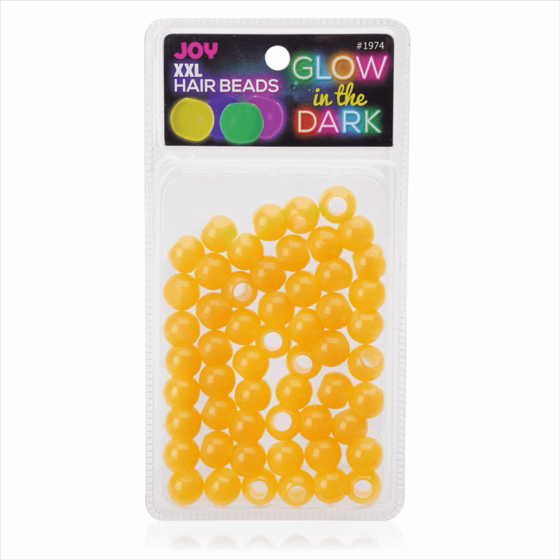 Joy Round Plastic Beads XX-Large 100ct Glow In the Dark Orange #1974