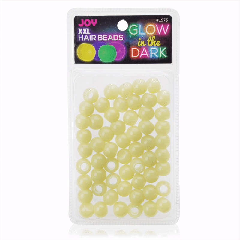 Joy Round Plastic Beads XX-Large 100ct Glow In the Dark Yellow #1975