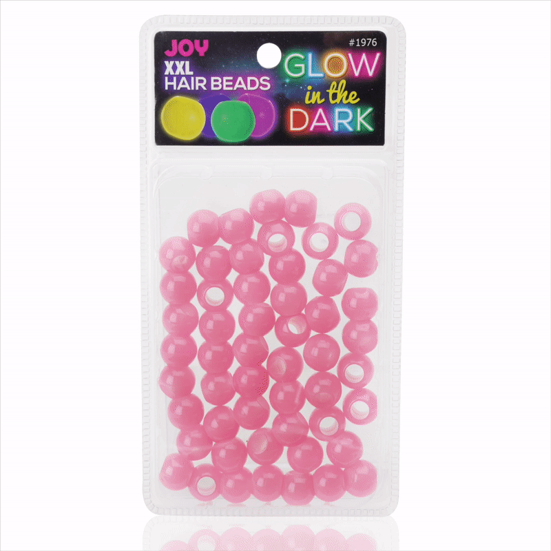 Joy Round Plastic Beads XX-Large 100ct Glow In the Dark Pink #1976
