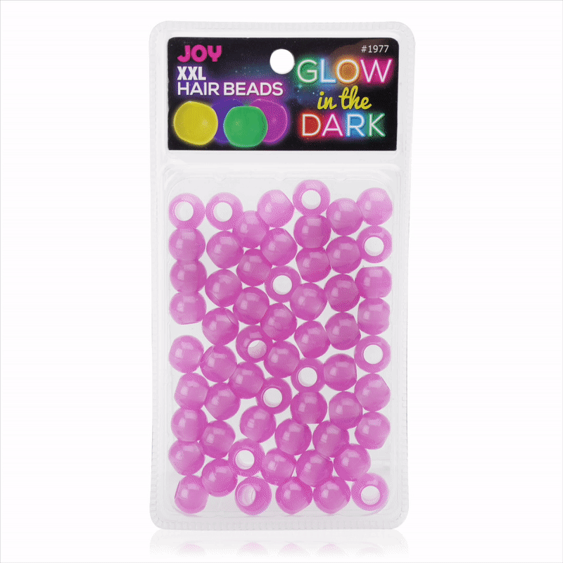 Joy Round Plastic Beads XX-Large 100ct Glow In the Dark Purple #1977