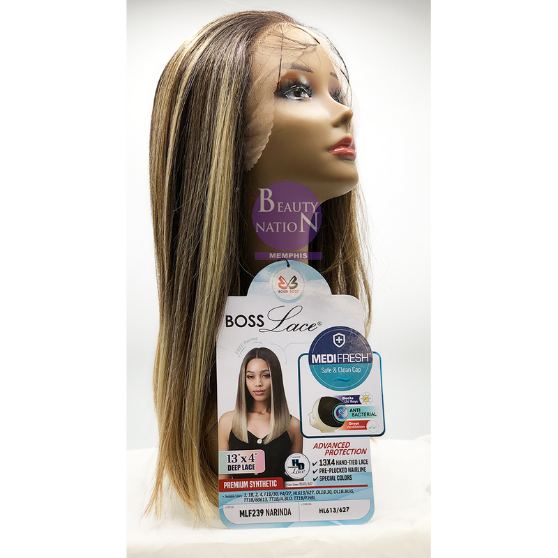 Bobbi Boss Premium Synthetic 13X4 Hd Deep Lace Front Wig Mlf239 - NARINDA