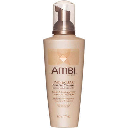 Ambi Even Clear Foaming Cleanser, 6 Oz.