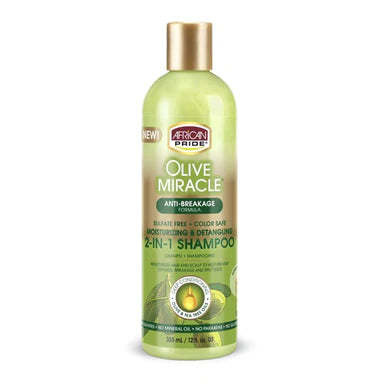 African Pride Olive Miracle Anti-Breakage 2-in-1 Shampoo & Conditioner - 12 oz