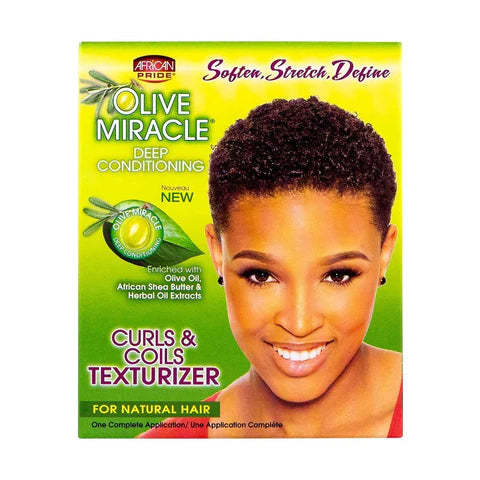 African Pride Olive Miracle Texturizer Curls Coils 1 App