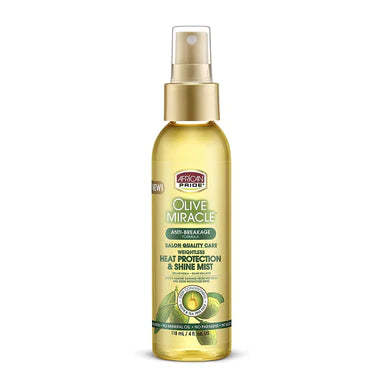 African Pride Olive Miracle Heat Protection Shine Mist, 4 oz.