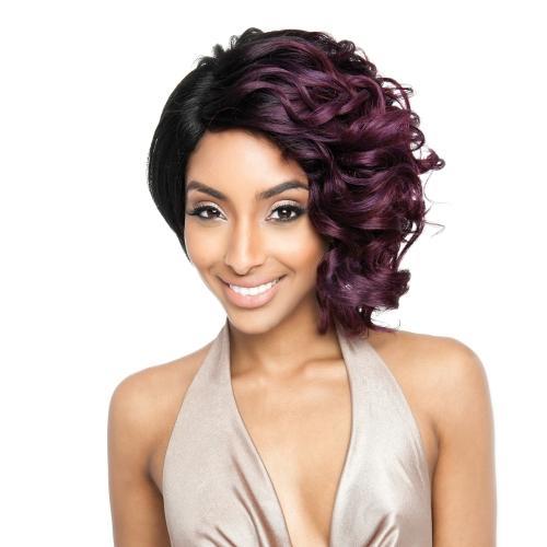 Mane Concept Human Hair Blend Lace Front Wig Brown Sugar Soft Swiss Lace Deep Side Part BS218