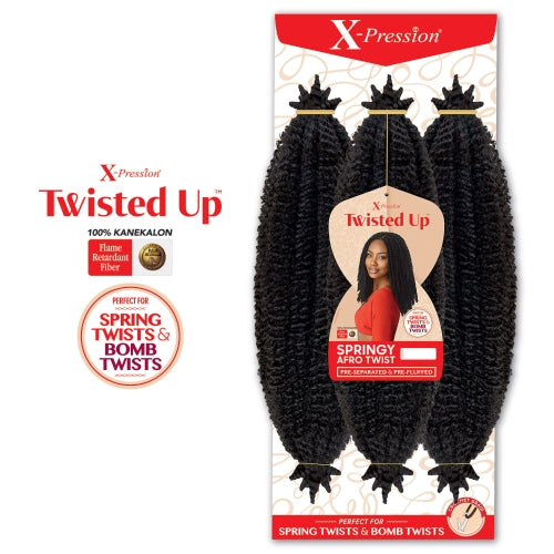 Outre Synthetic Hair Crochet Braids X-Pression Twisted Up 3X Springy Afro Twist 16"