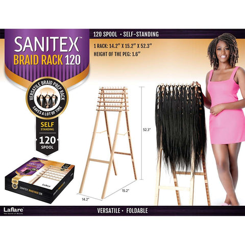 Buy 120-Peg Braiding Hair Rack Standing, with Salon Tray Hair